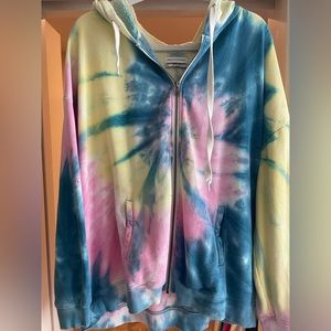 Urban Full Zip Tye Dye Hoodie